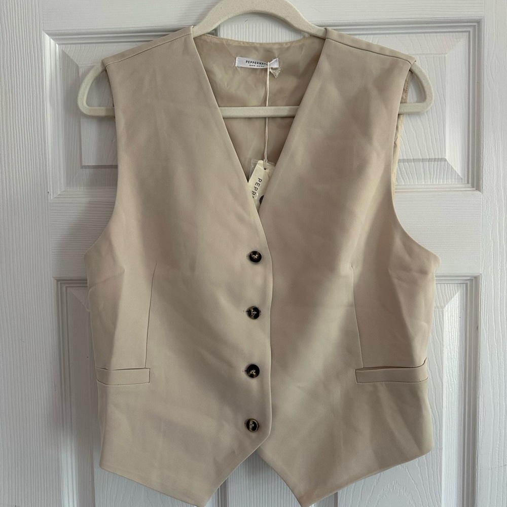 Peppermayo Tan Tank Top Fitted Sleeveless